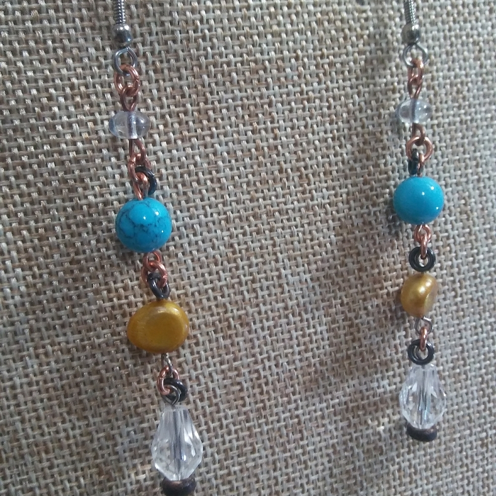 Copper Dangle Earrings